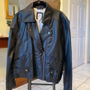 Izod faux leather jacket. Only used once.